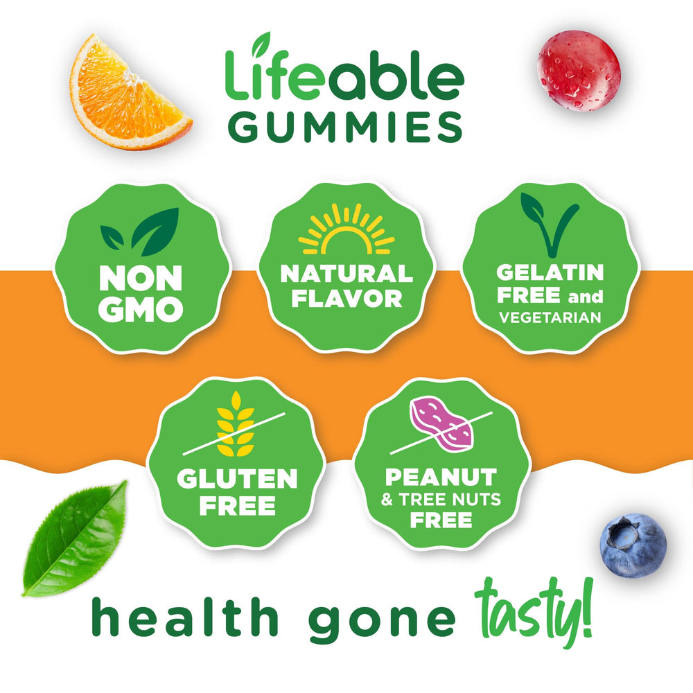 Lifeable ACV Gummies with Mother close-up on ingredients and vegetarian formulation