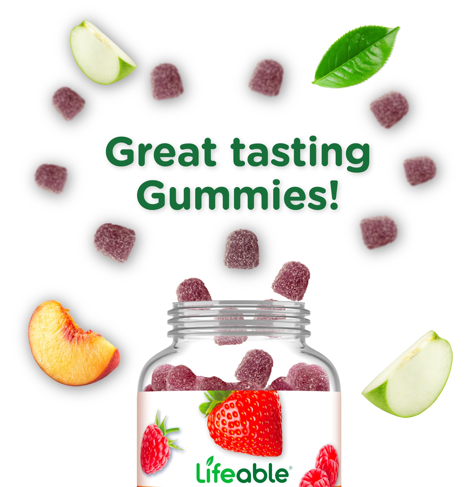 Lifeable ACV Gummies serving-size image indicating 30 servings per bottle