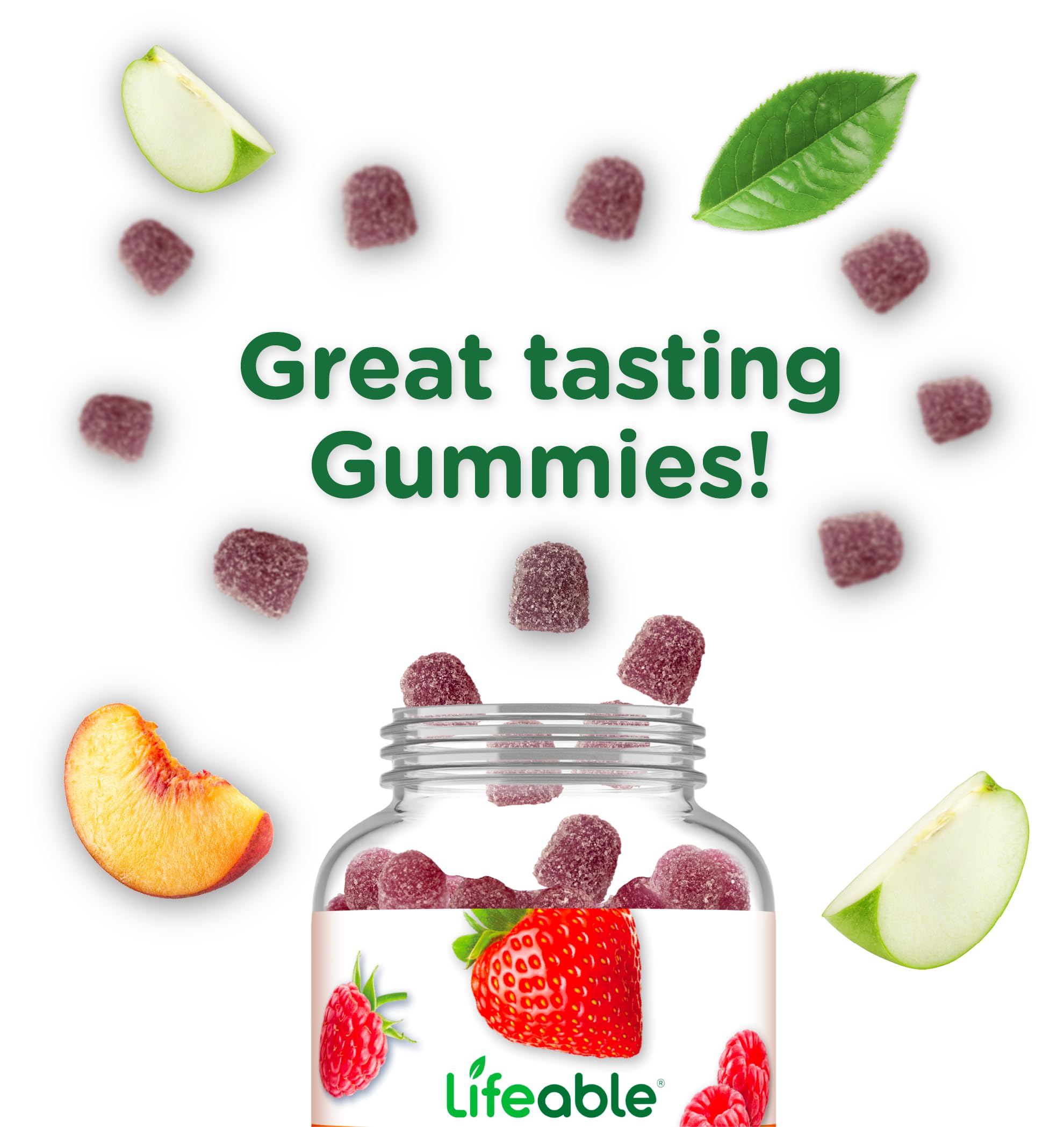 Serving size of two gummies with 500 mg cranberry extract