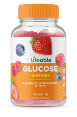Lifeable Glucose Gummies bottle with mixed berry flavor