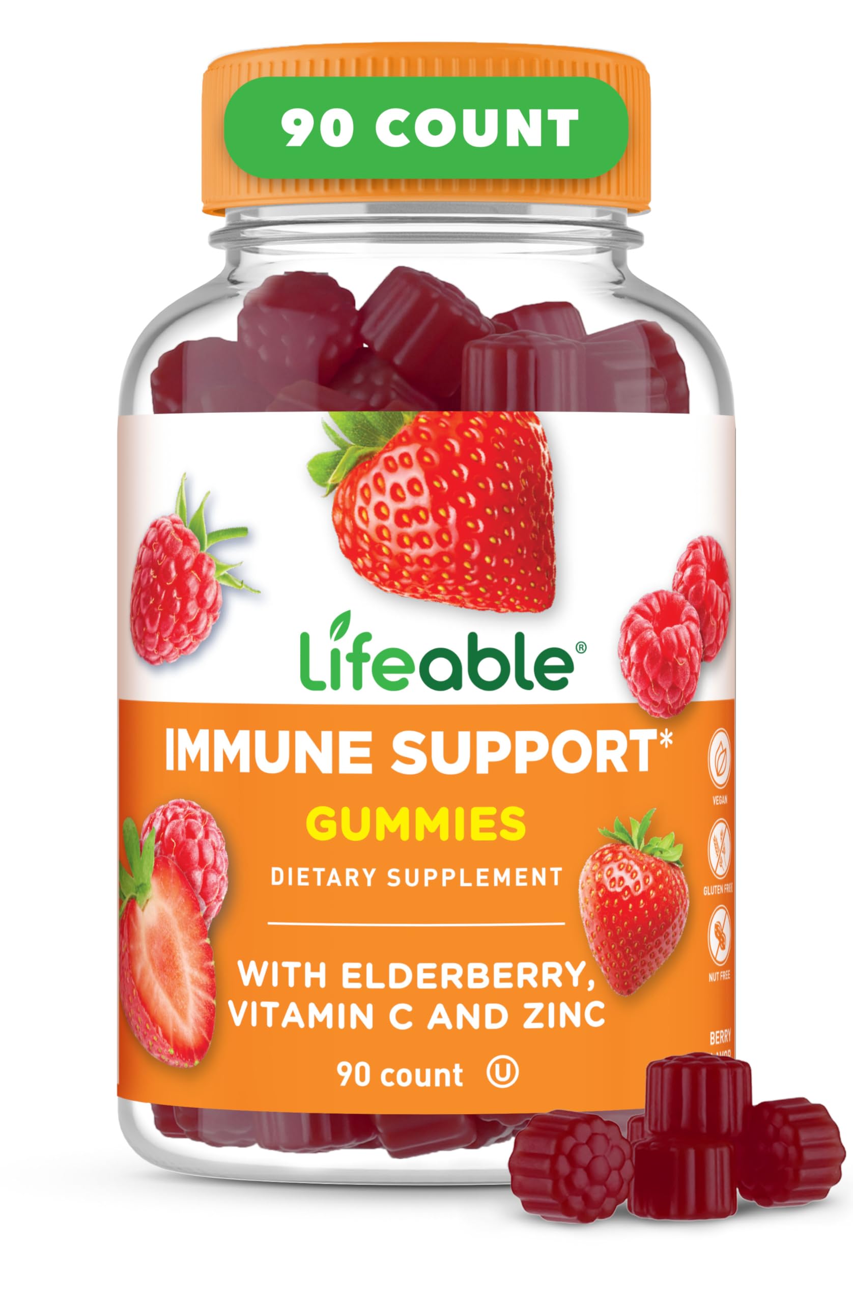 Front label of Lifeable Immune Support Gummies for Adults