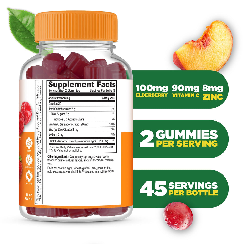 Close-up of Lifeable Immune Support Gummies showing berry color