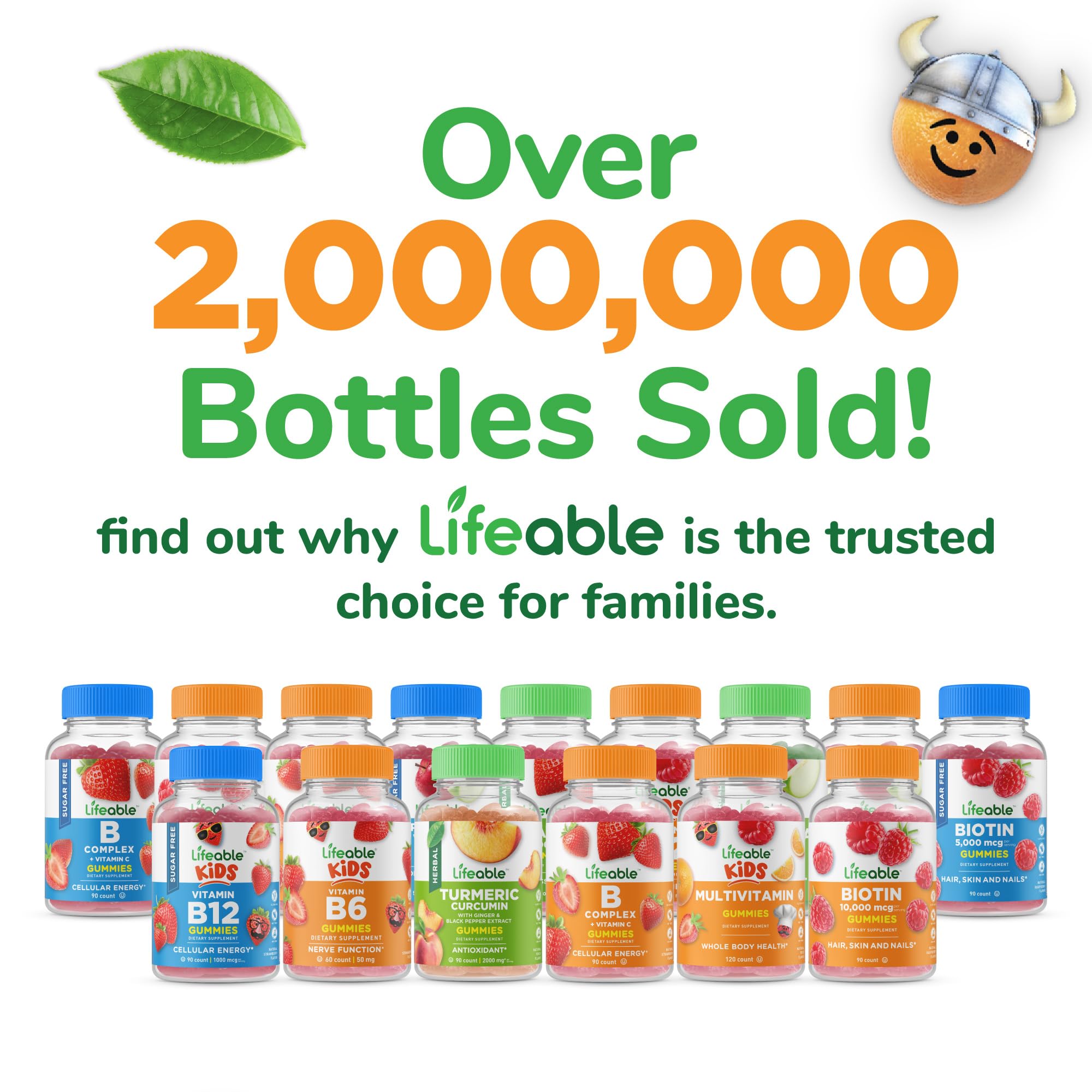 Nutrition facts and ingredients on Lifeable Kids gummies