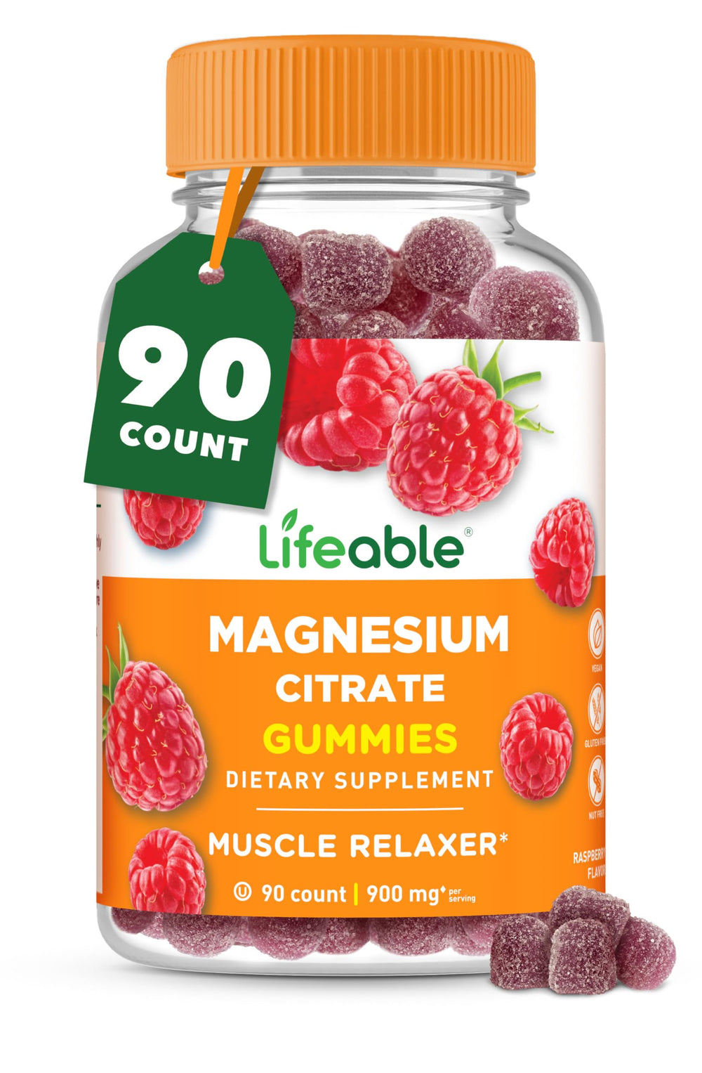 Hero image of Lifeable Magnesium Gummies for Adults with Raspberry flavor