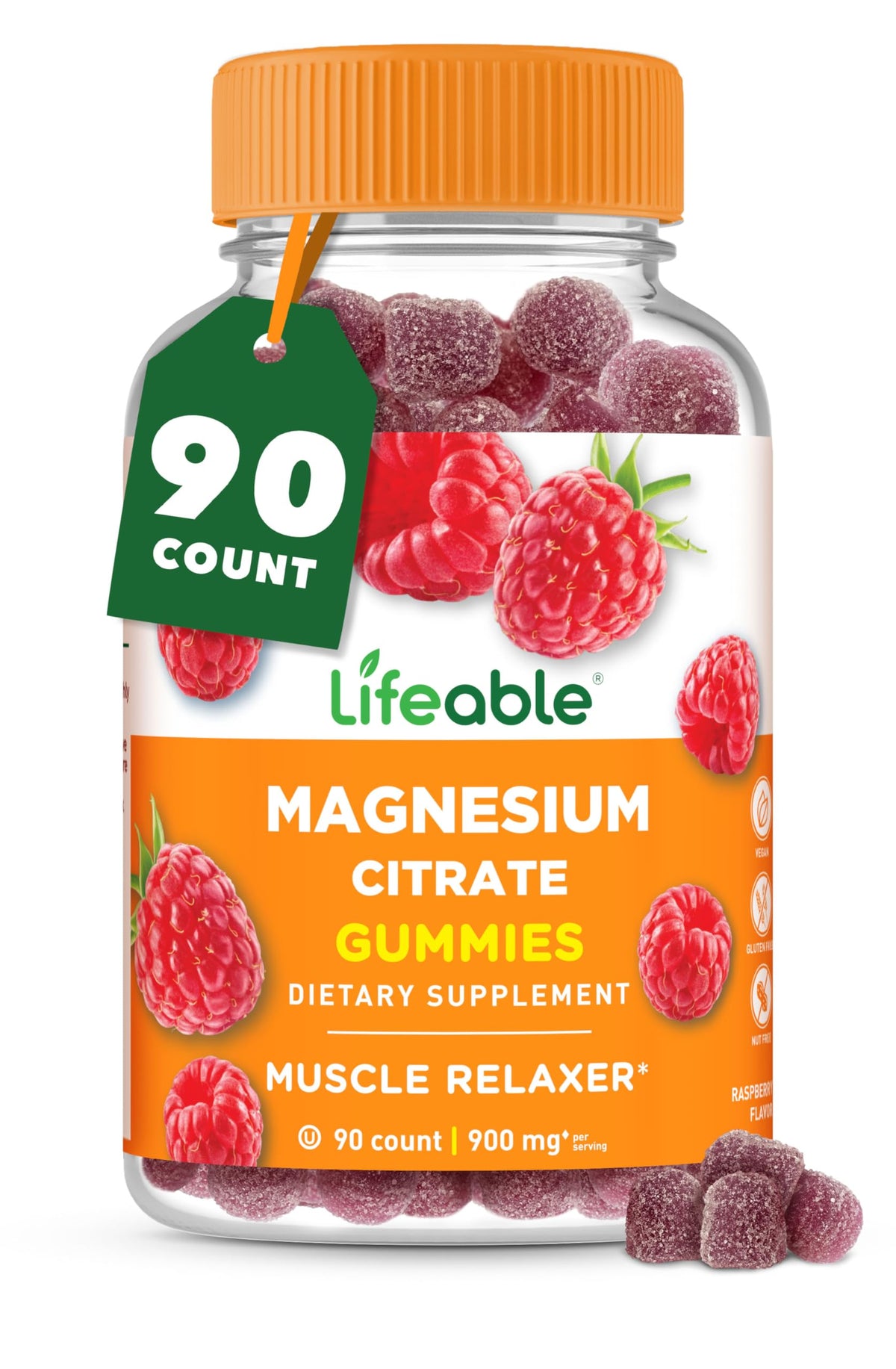 Hero image of Lifeable Magnesium Gummies for Adults with Raspberry flavor