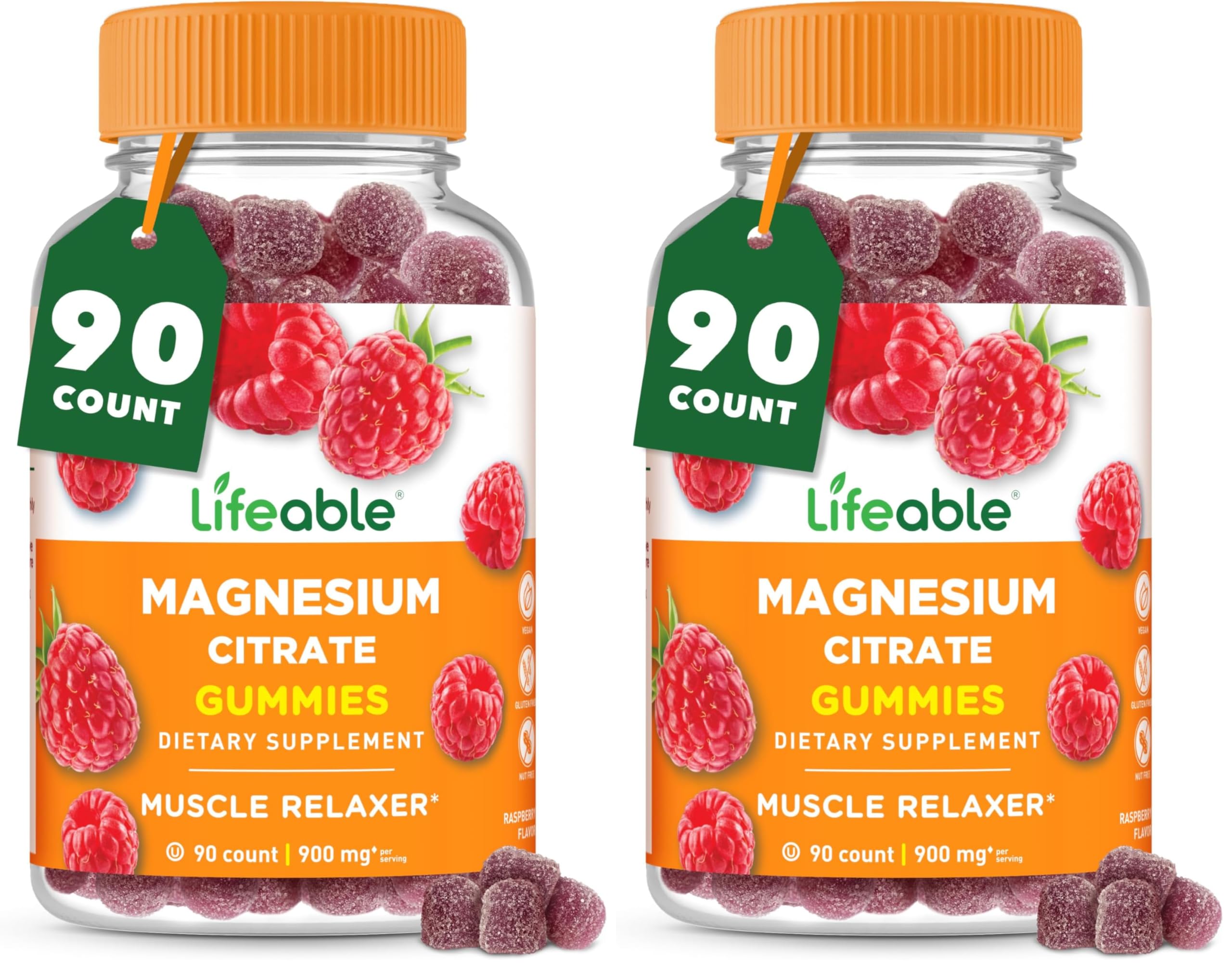 Front view of Lifeable Magnesium Gummies pack 2