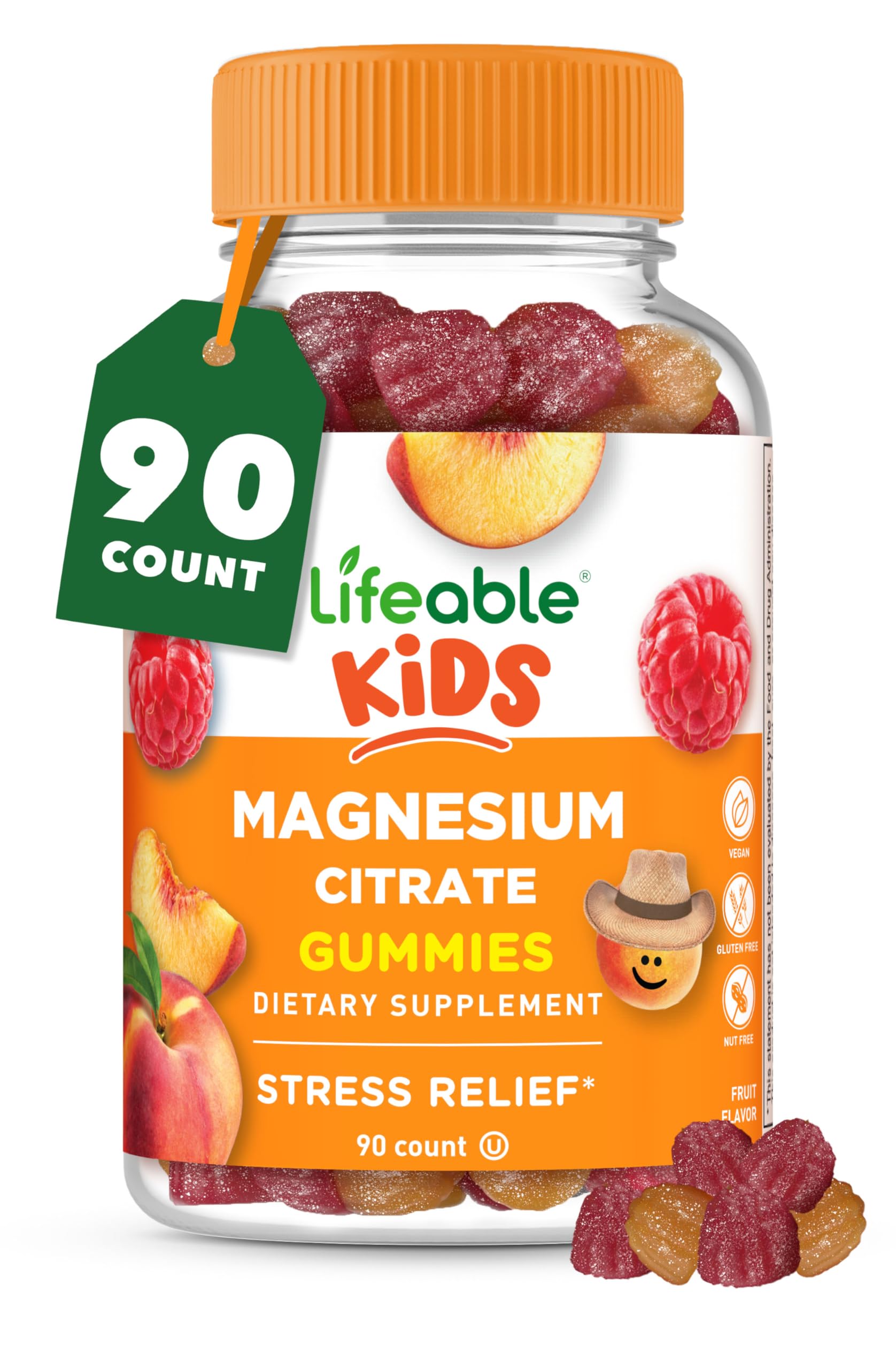 Lifeable Magnesium Gummies for Kids bottle front view