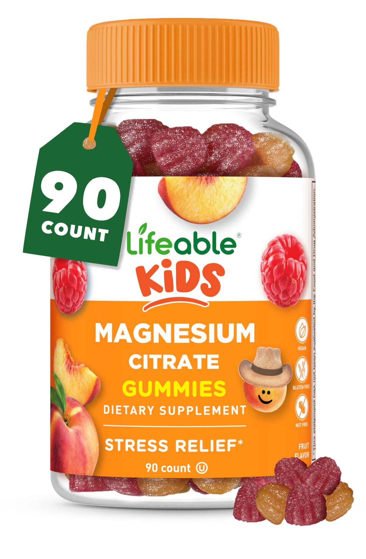 Lifeable Magnesium Gummies for Kids bottle front view