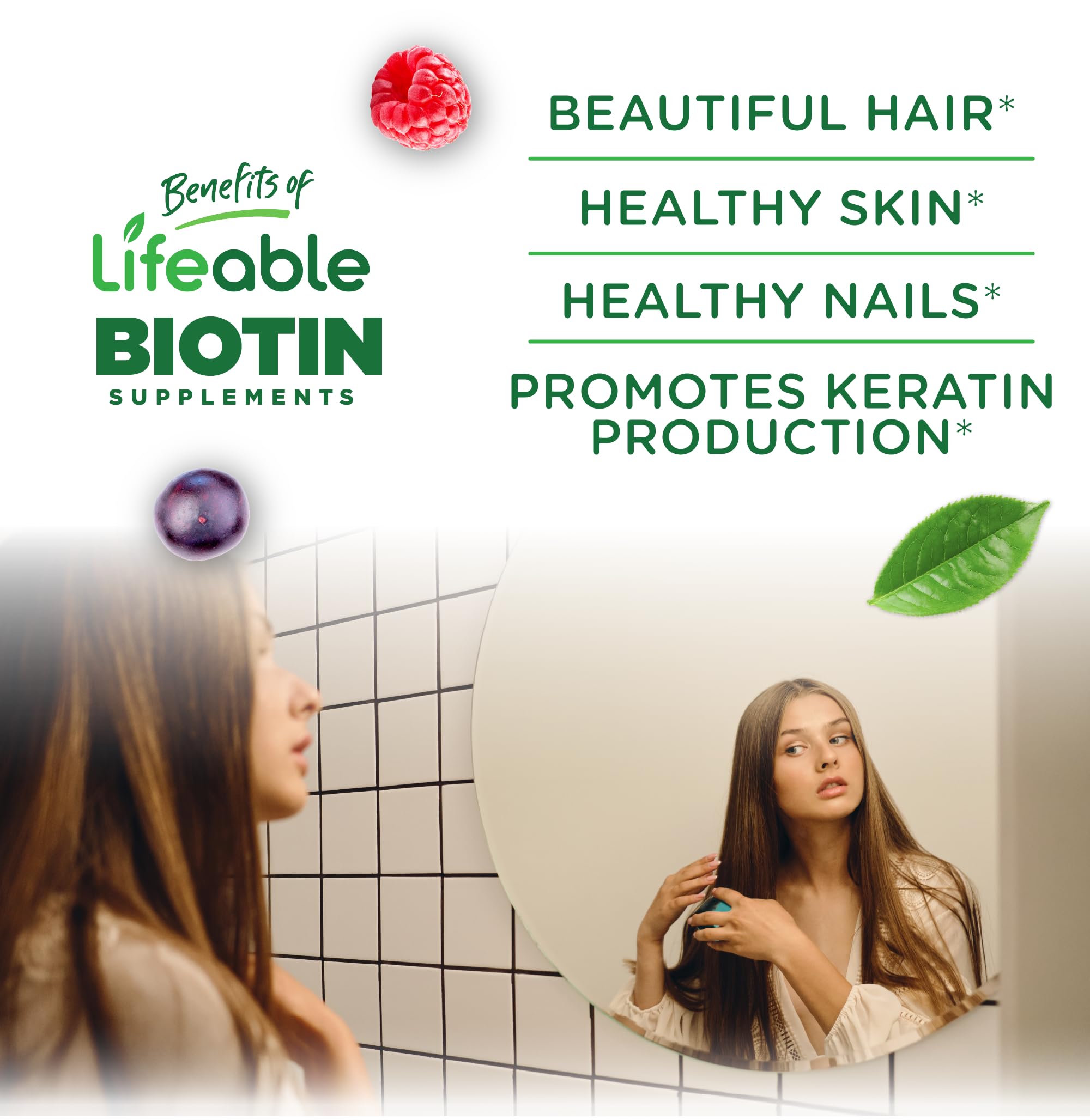 Lifeable Teens Biotin 10000mcg Gummies packaging