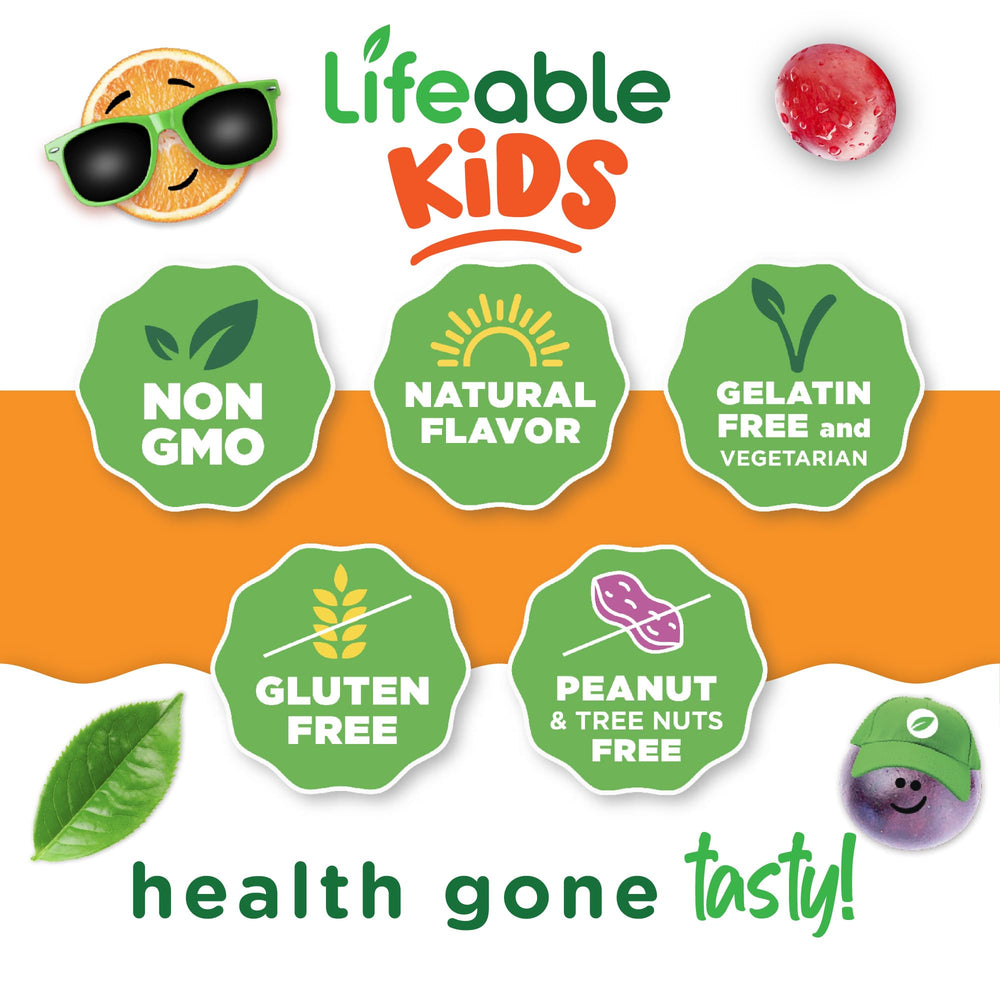 Vegan Non-GMO Lifeable Kids Iron Gummies packaging