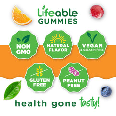 Close-up of Lifeable Vitamin B Complex Gummies ingredients