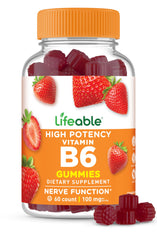 Lifeable Vitamin B6 Gummies bottle label