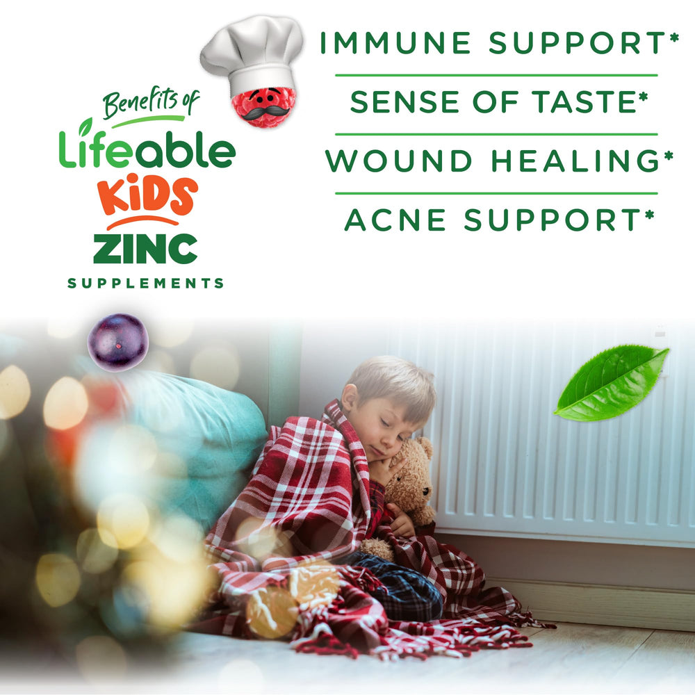 Zinc gummies and front label showing 25 mg per serving