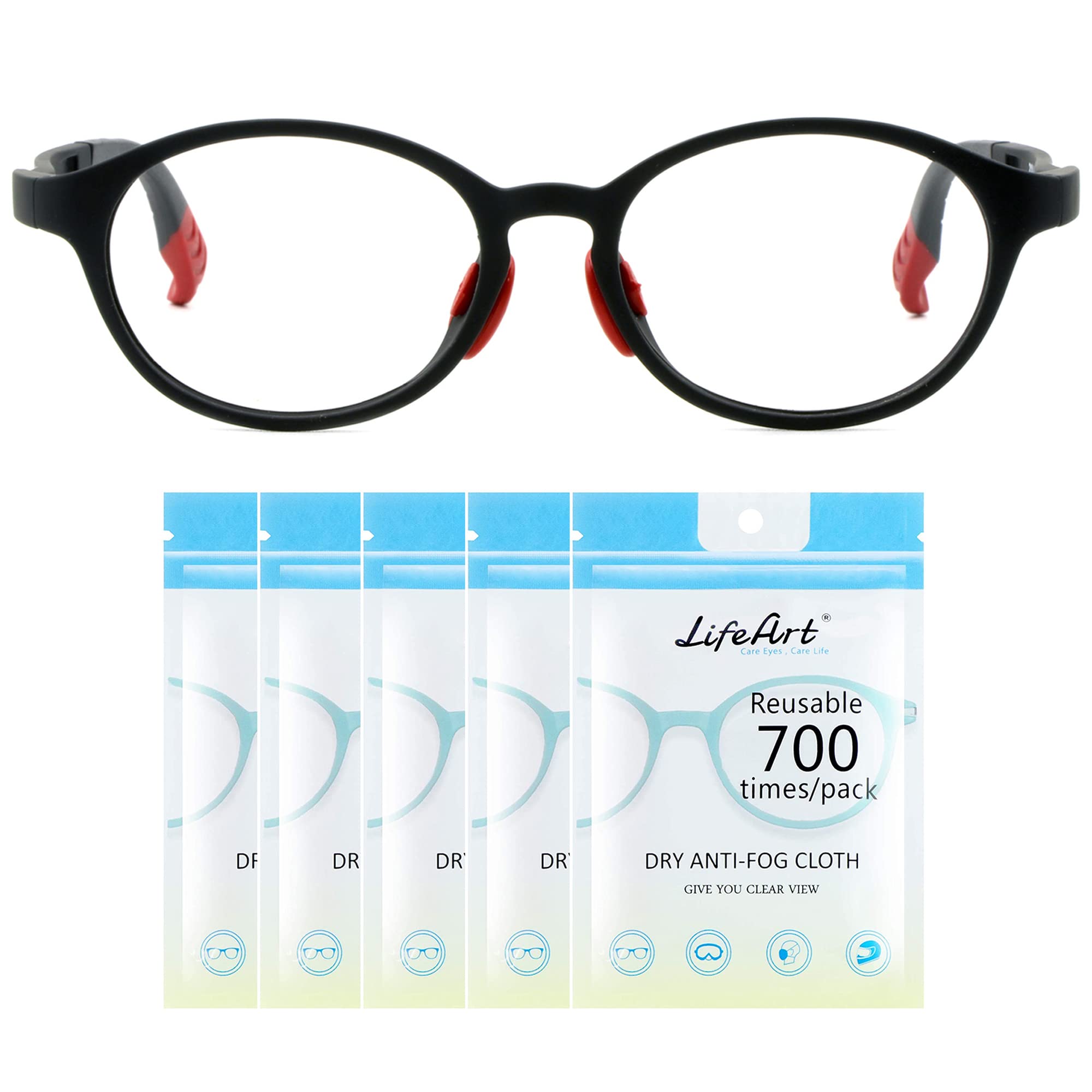 LifeArt anti-fog eyeglasses cloth pack of five