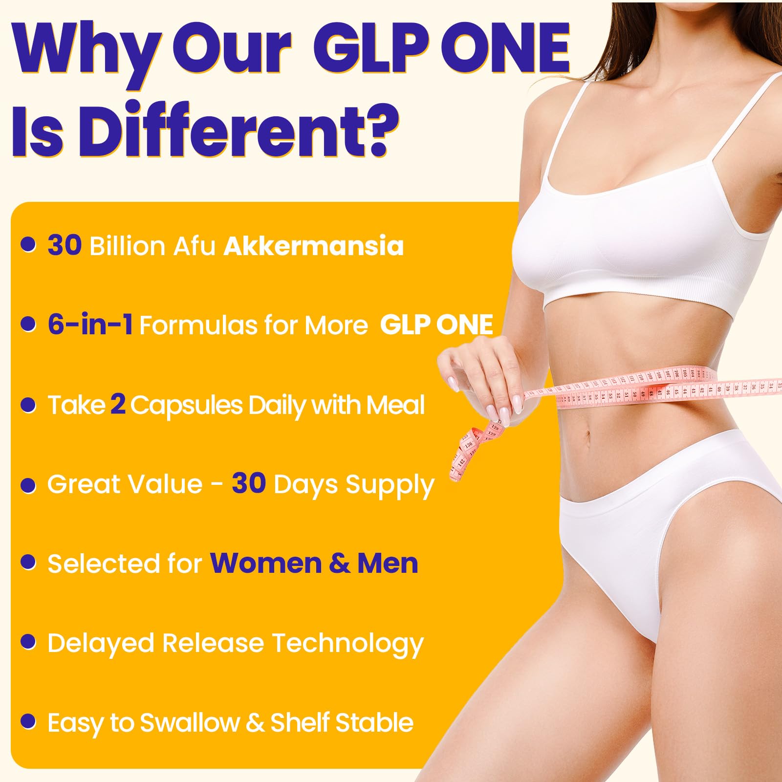 Close-up of Lifeatlas GLP ONE Probiotic capsule