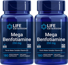 LifeExtension Mega Benfotiamine 250 mg two-pack bottle - front view