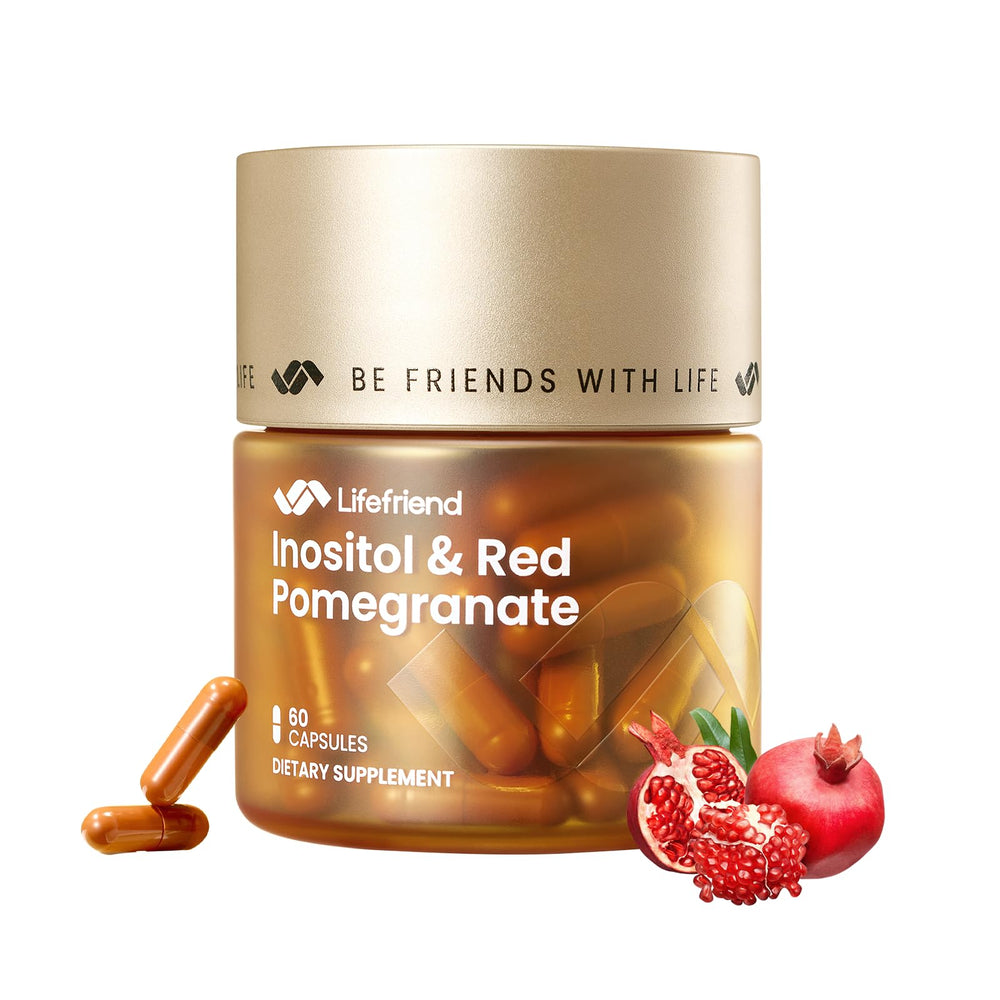 Bottle of LIFEFRIEND Myo-Inositol & D-Chiro Inositol with 40:1 ratio, 60 capsules