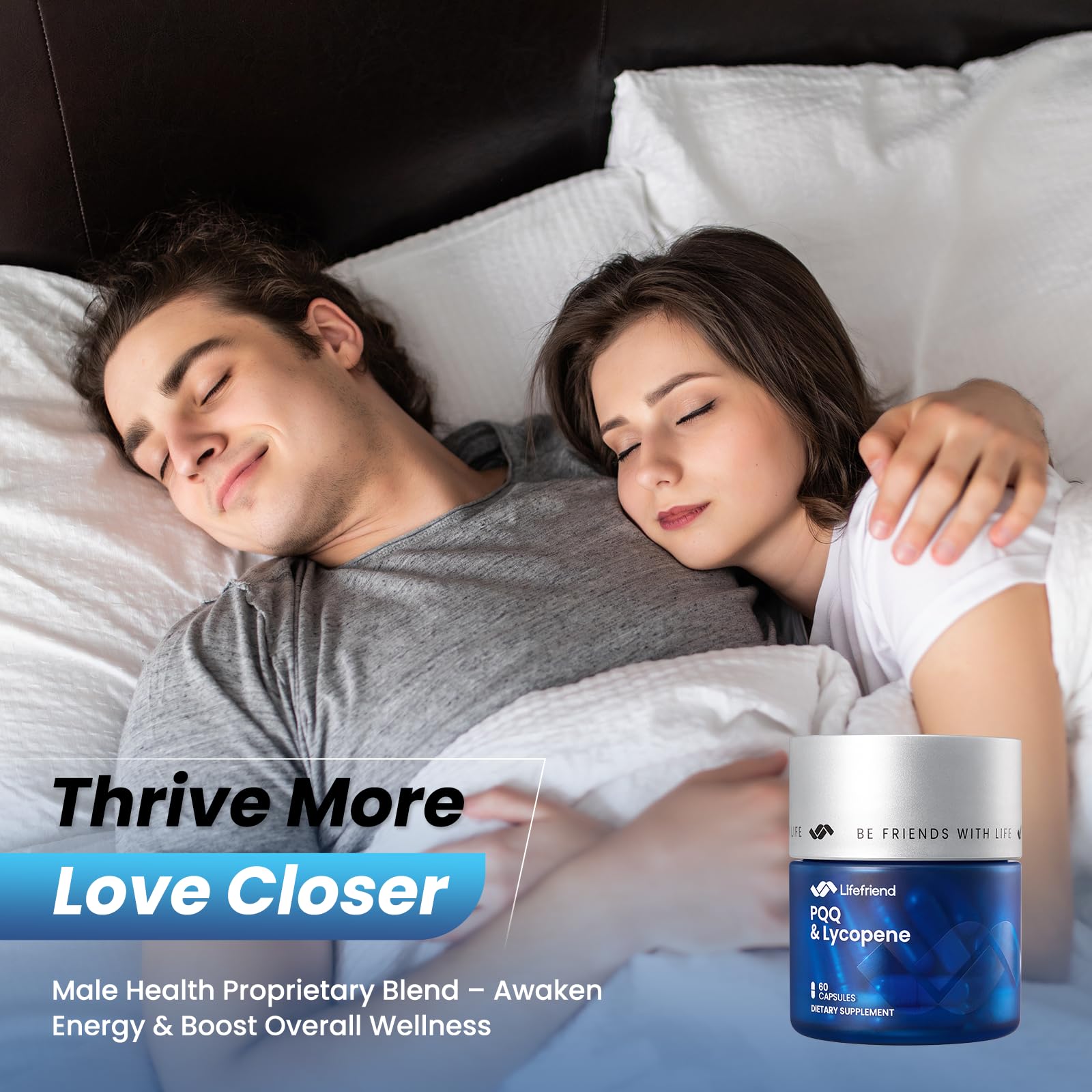 Packaging box and LIFEFRIEND bottle side by side