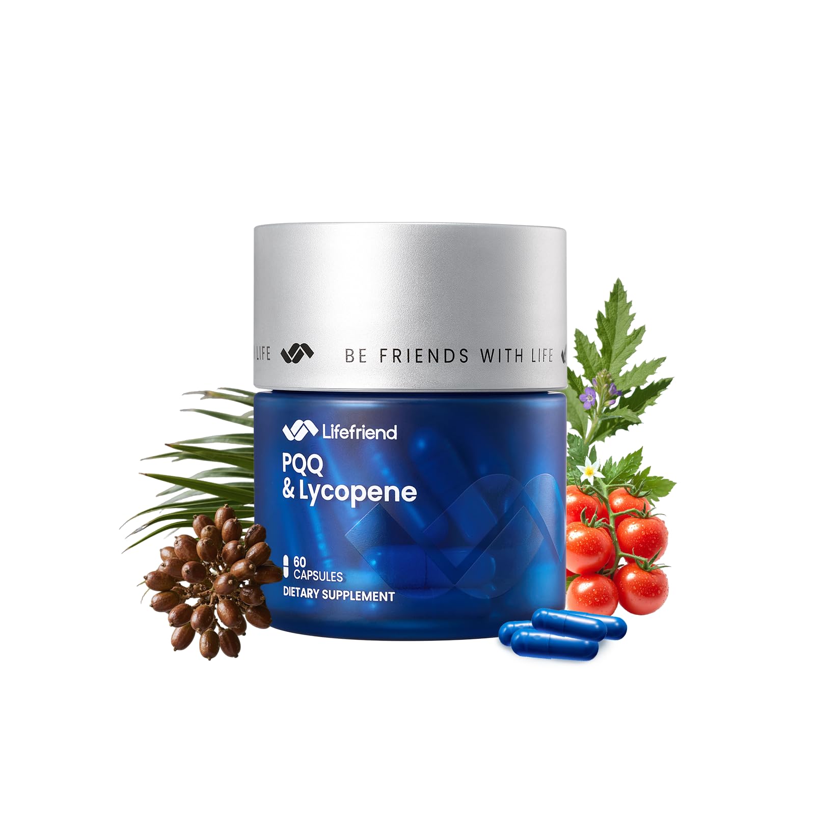 LIFEFRIEND Saw Palmetto Prostate Health supplement bottle – front view, 60 vegan capsules