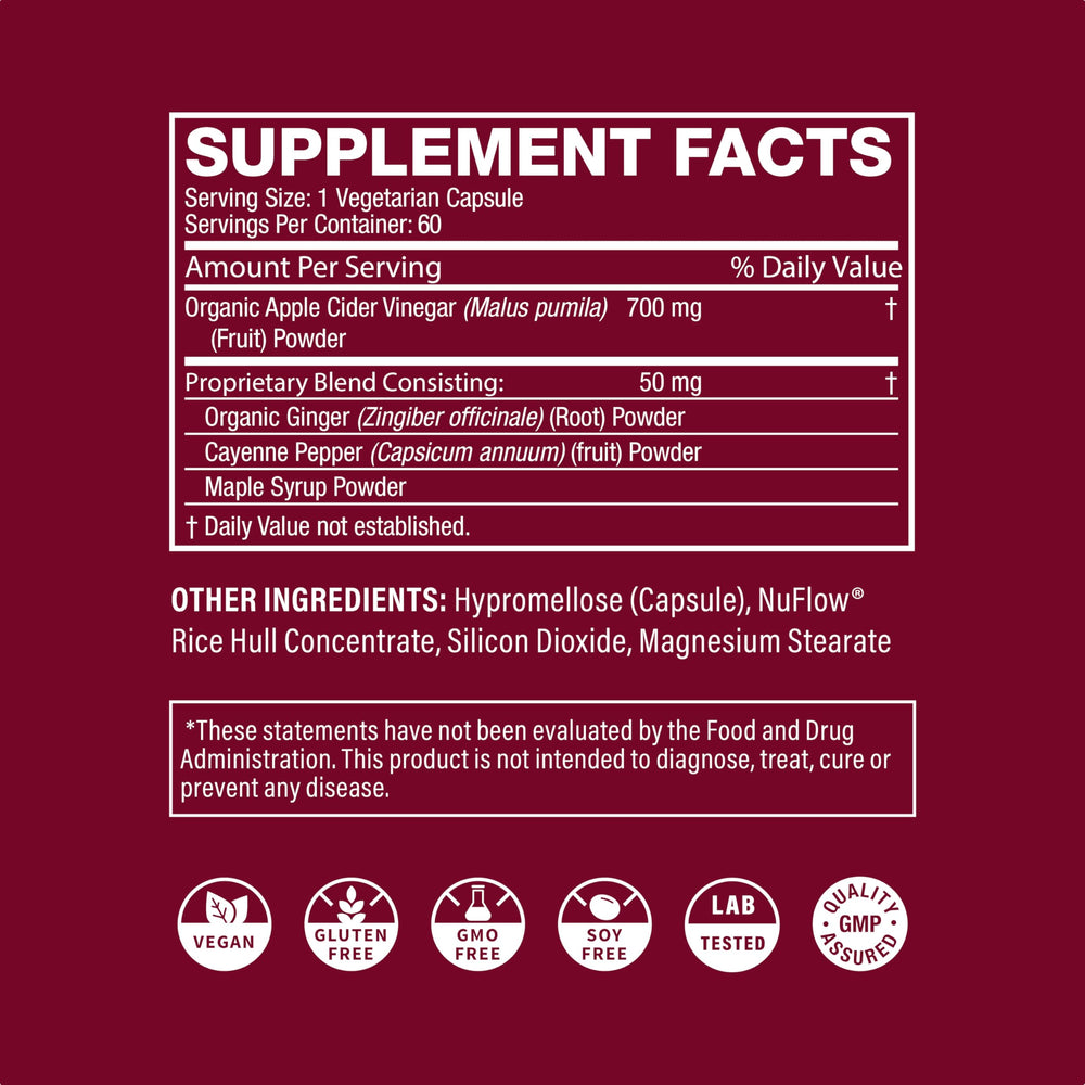 Life's Fortune ACV capsules made in USA packaging.