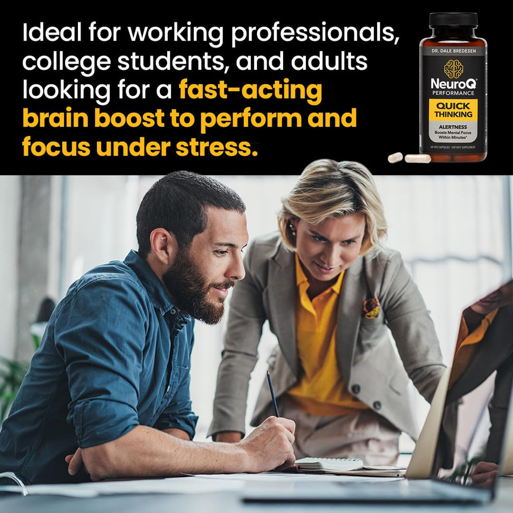 LifeSeasons NeuroQ bottle pour helps quick, everyday intake.