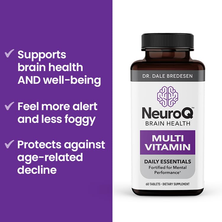 Side view of NeuroQ packaging and bottle.