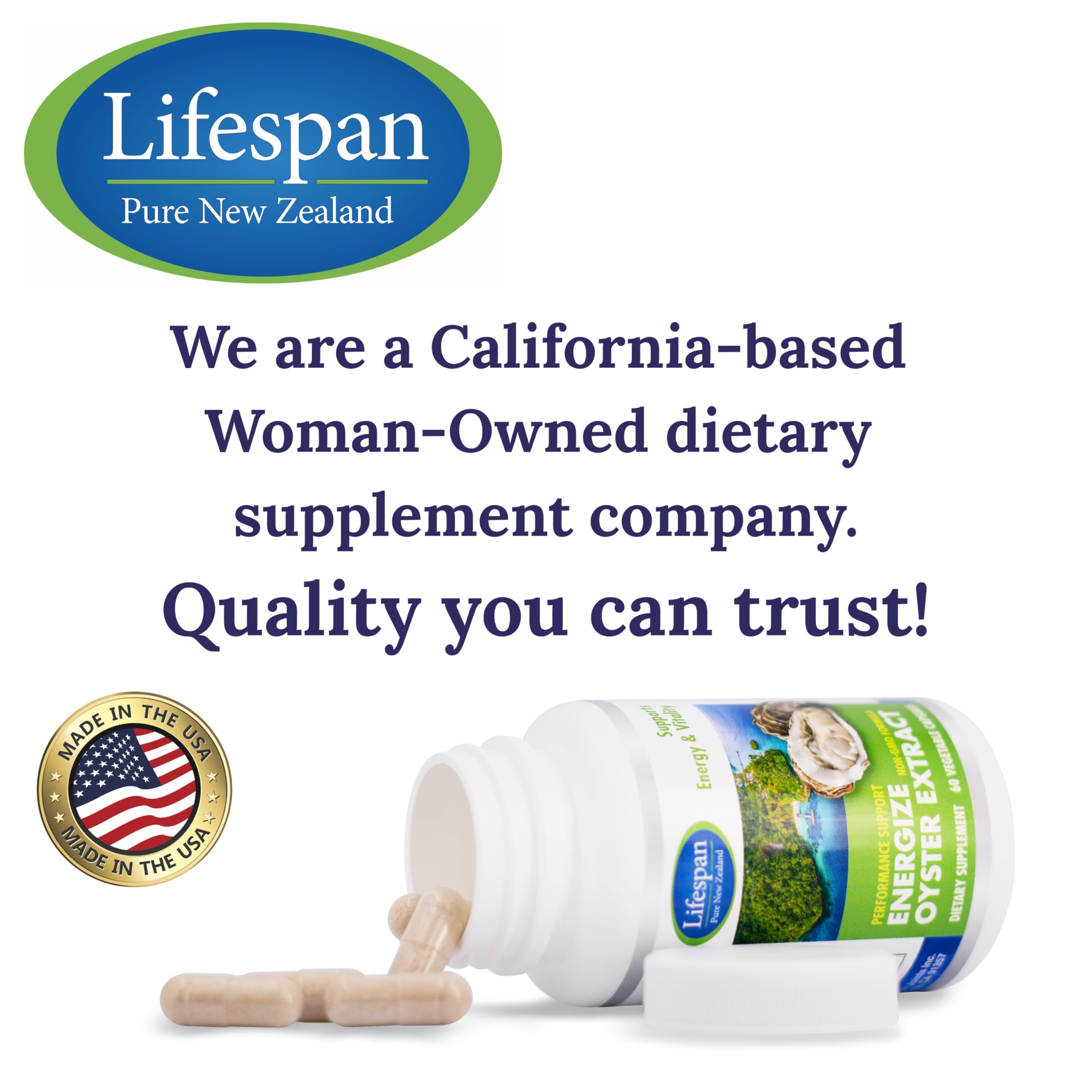 Oysters sourced from clean Pacific waters for Energize Oyster Extract