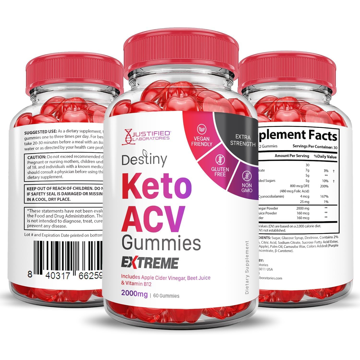 Lifestyle image of Destiny Keto ACV Gummies on a kitchen counter