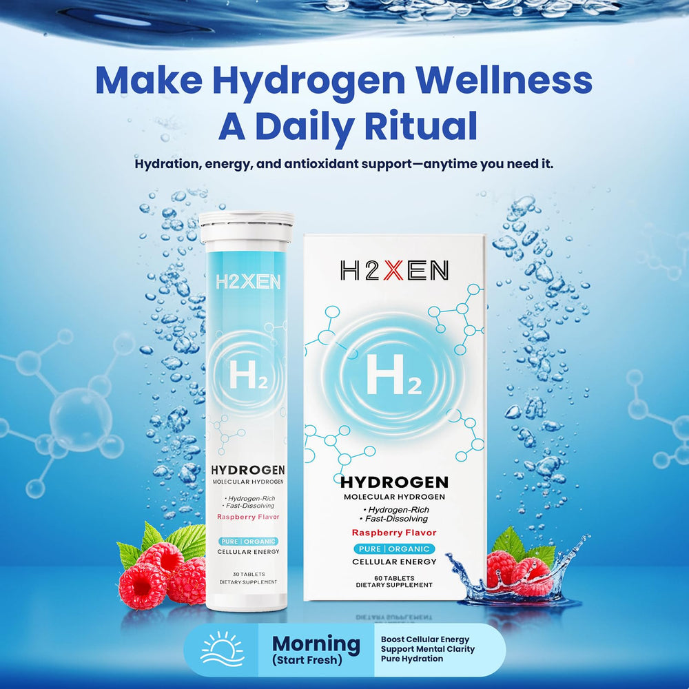 Active lifestyle hydration with raspberry hydrogen tablets