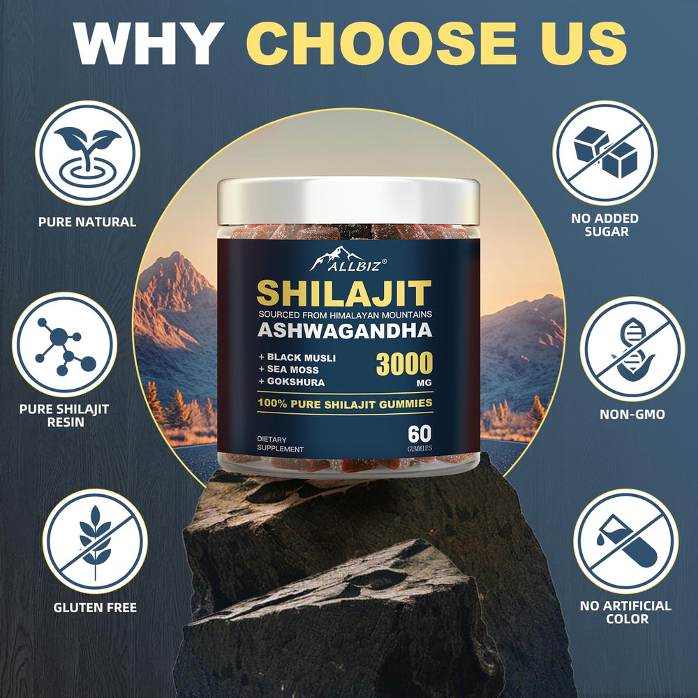Lifestyle image of consumer taking Shilajit gummies