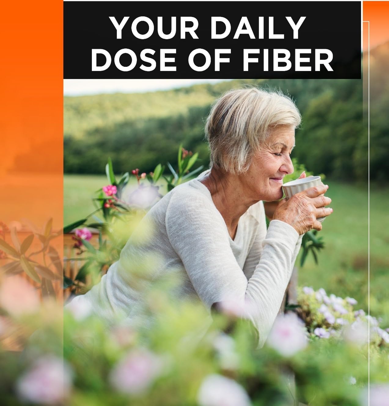 Usage guide graphic for fiber therapy caplets