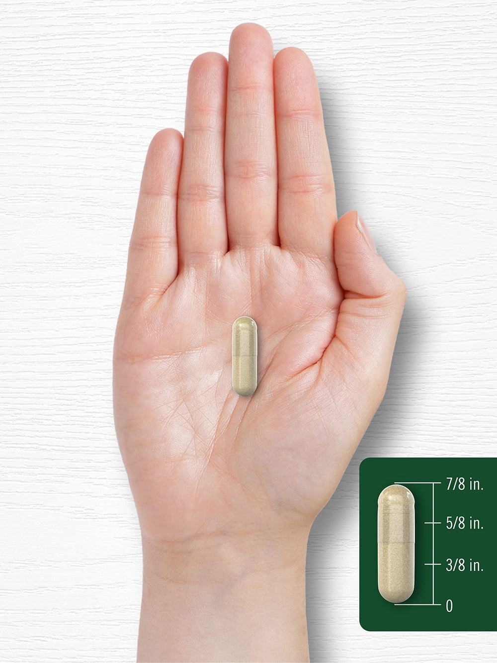 Wellness lifestyle image featuring Maca root capsules for men and women