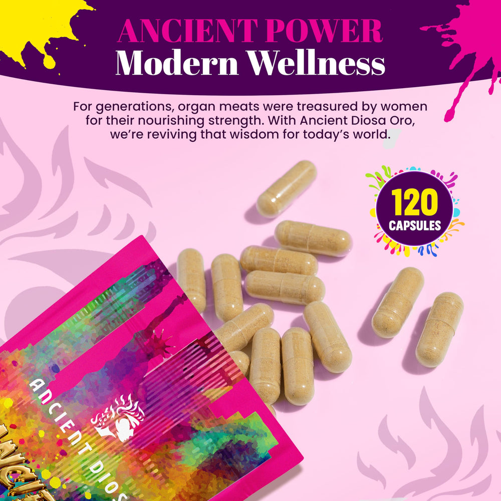 Woman holding beef organ supplement bottle for wellness