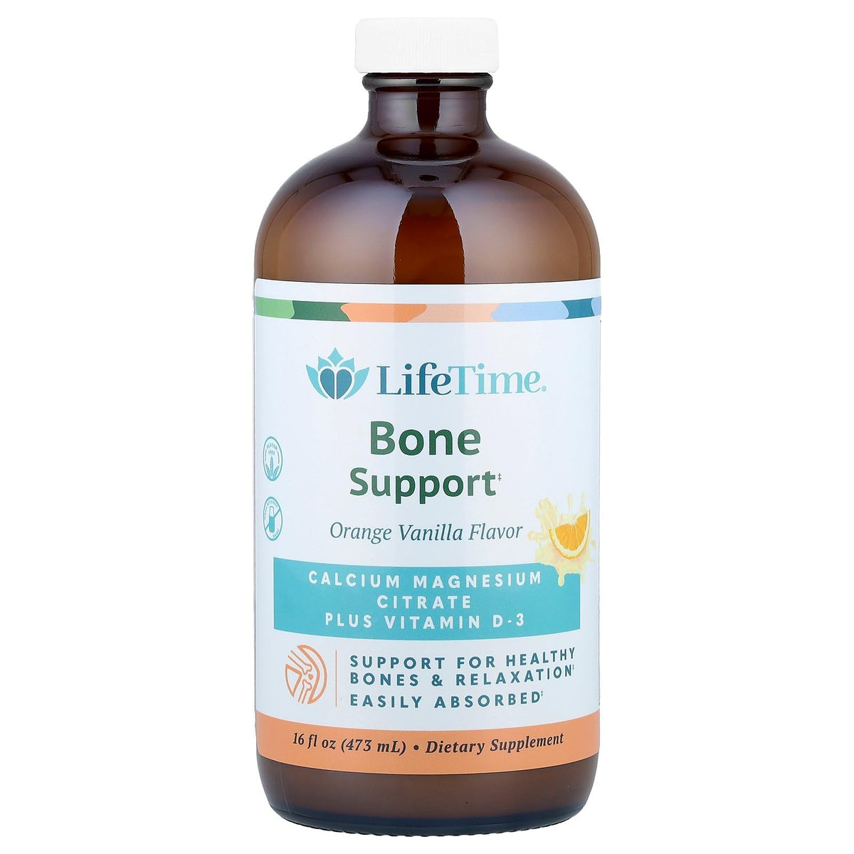 LifeTime Bone Support Orange Vanilla bottle front view