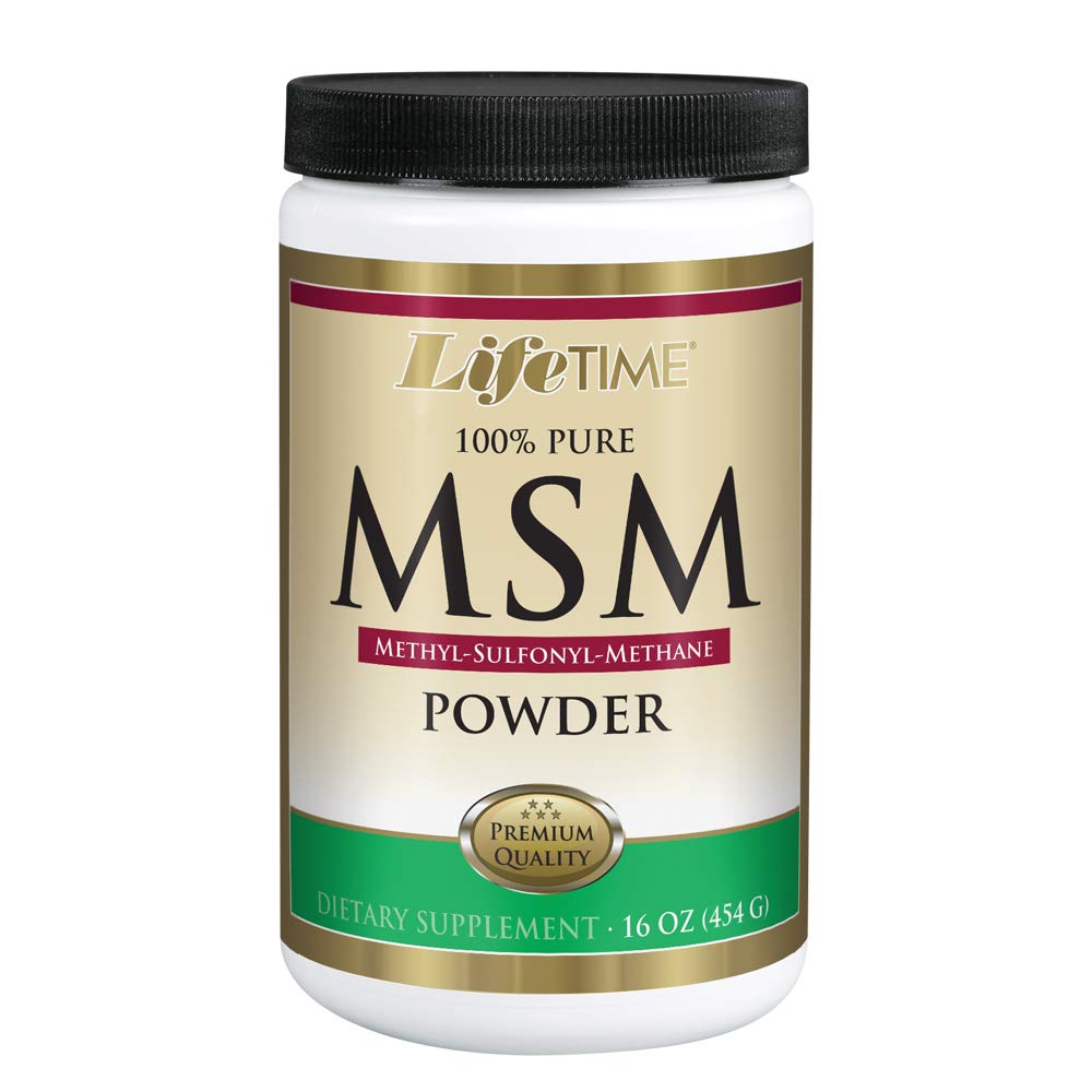 Lifetime MSM Powder bottle, 16 oz, 180 servings