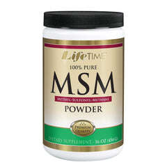 Lifetime MSM Powder bottle, 16 oz, 180 servings
