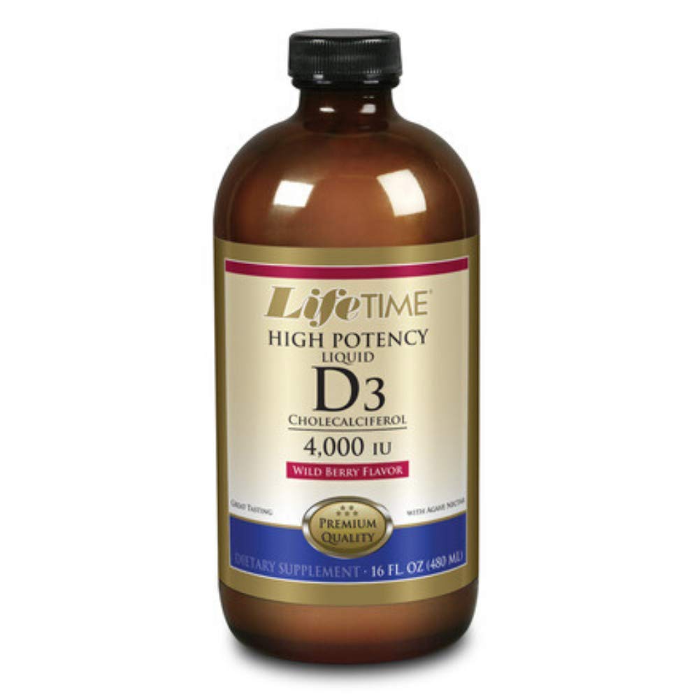 LIFETIME Vitamin D-3 16 oz liquid supplement in Mixed Berry flavor