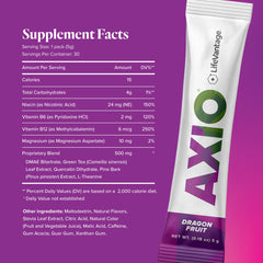 LifeVantage AXIO powder dissolving in water for quick mental clarity.