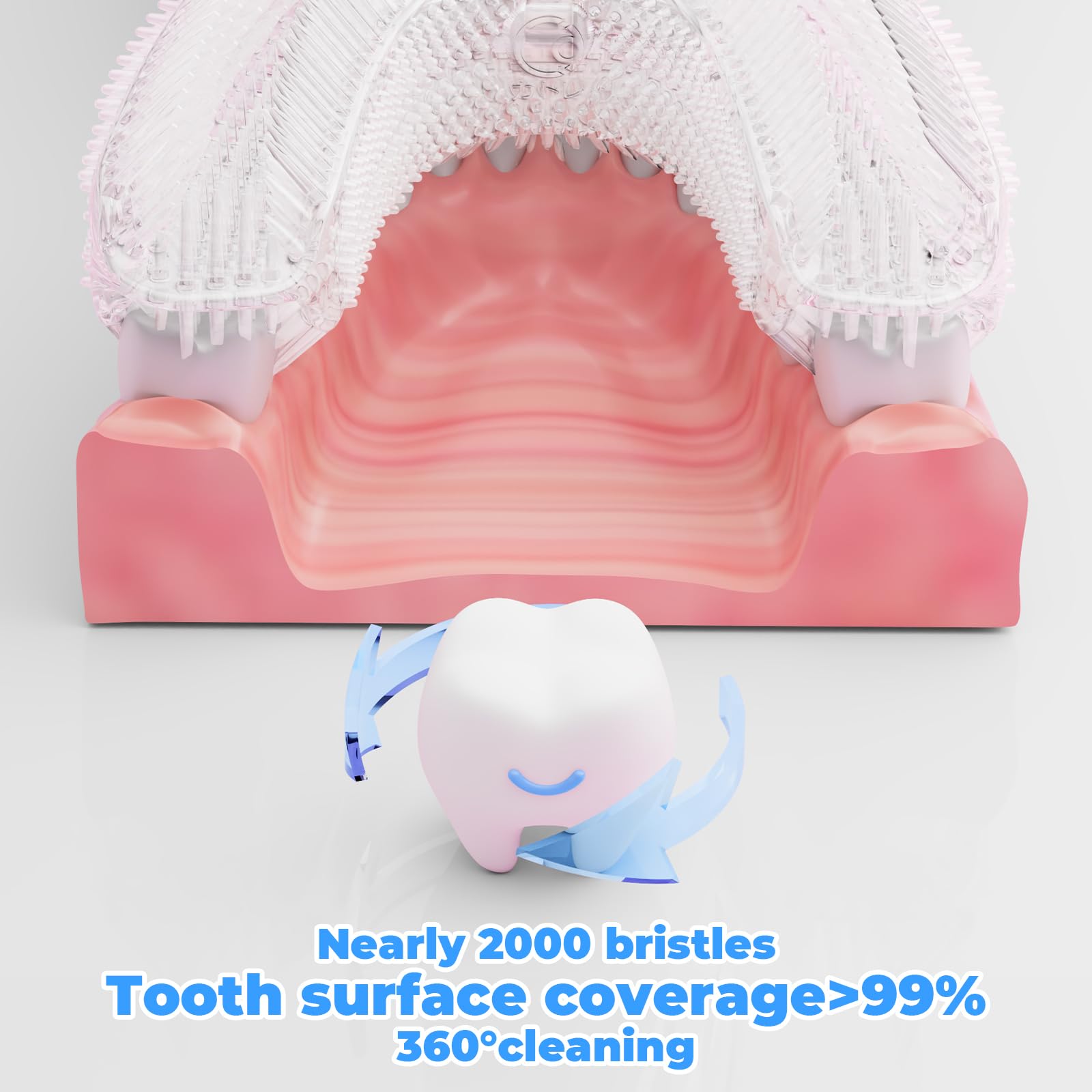 Electric toothbrush with charging cable for home and travel