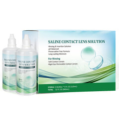 LIFVEAN saline contact lens solution 4 oz bottle in eight-pack