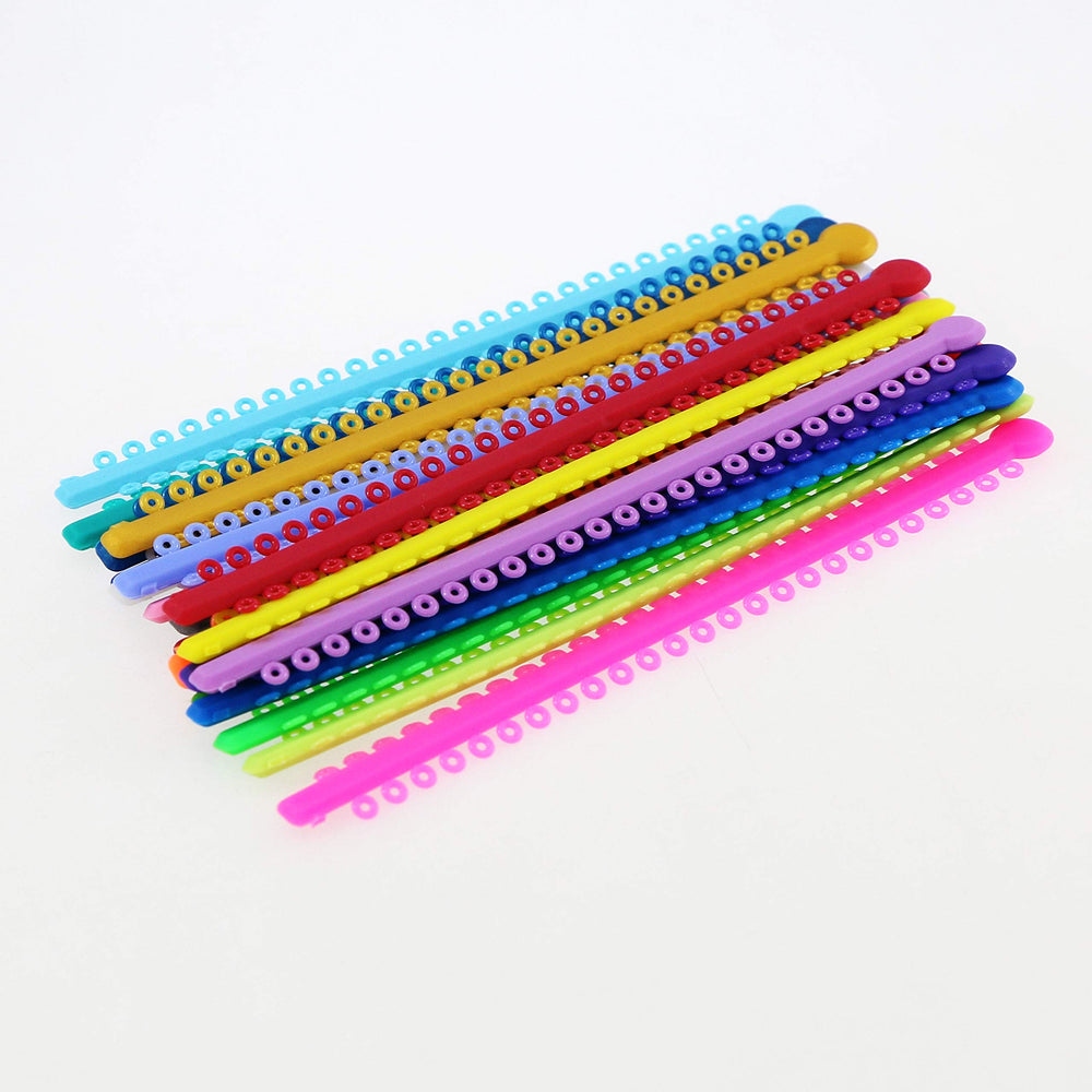 Gently elastic ligature ties designed for comfort
