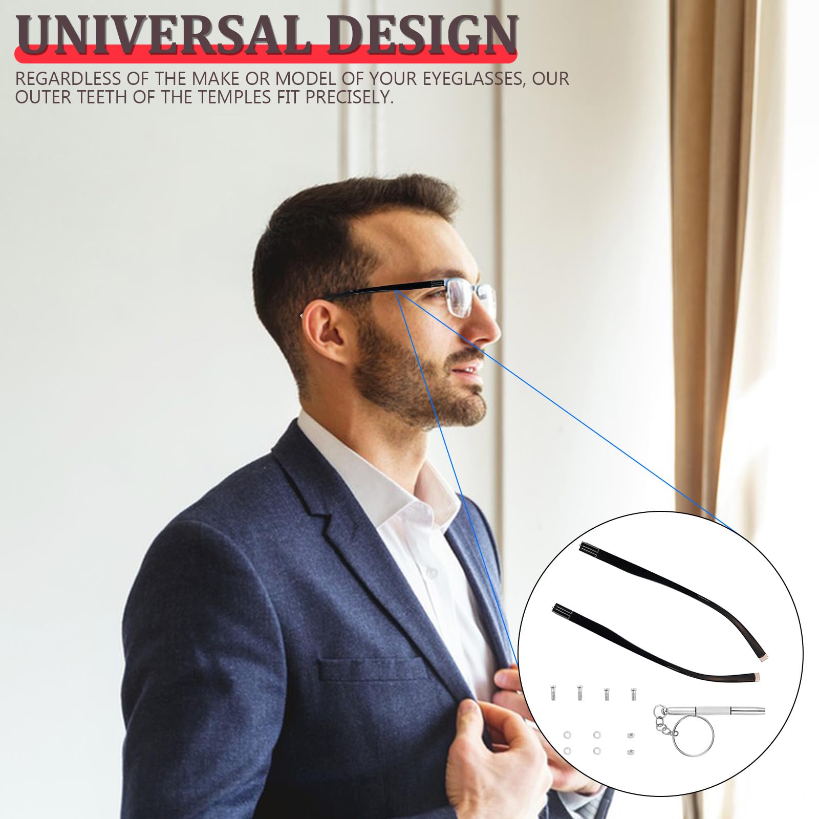 Lightweight, durable plastisol material used for the temples