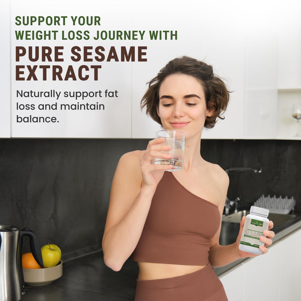Lignans For Life sesame extract 27mg sesamolin cap on bottle supports hormonal balance