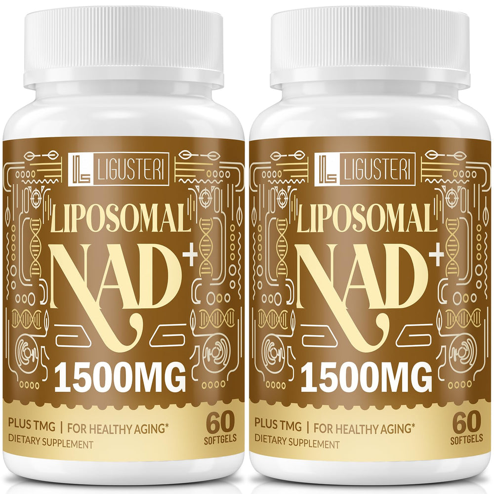 LIGUSTERI 1500 mg Liposomal NAD+ with TMG bottle and 120 softgels