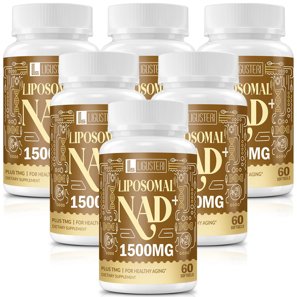 Front view of LIGUSTERI Liposomal NAD plus 360 softgels bottle