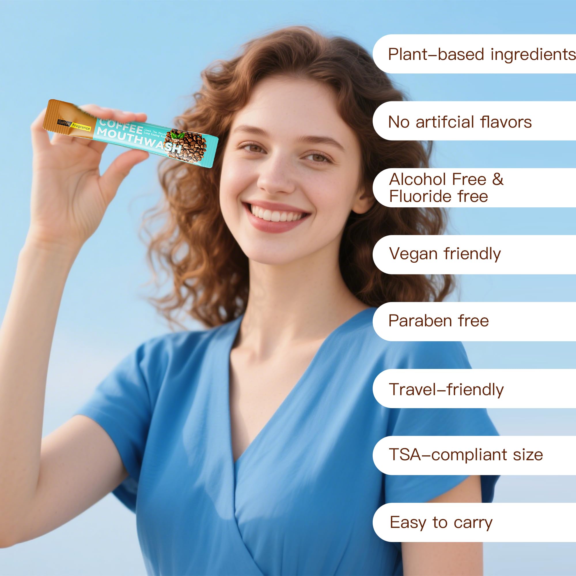 20-pack Liillya travel mouthwash kit