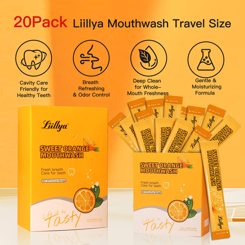 Open Liillya travel mouthwash sachet