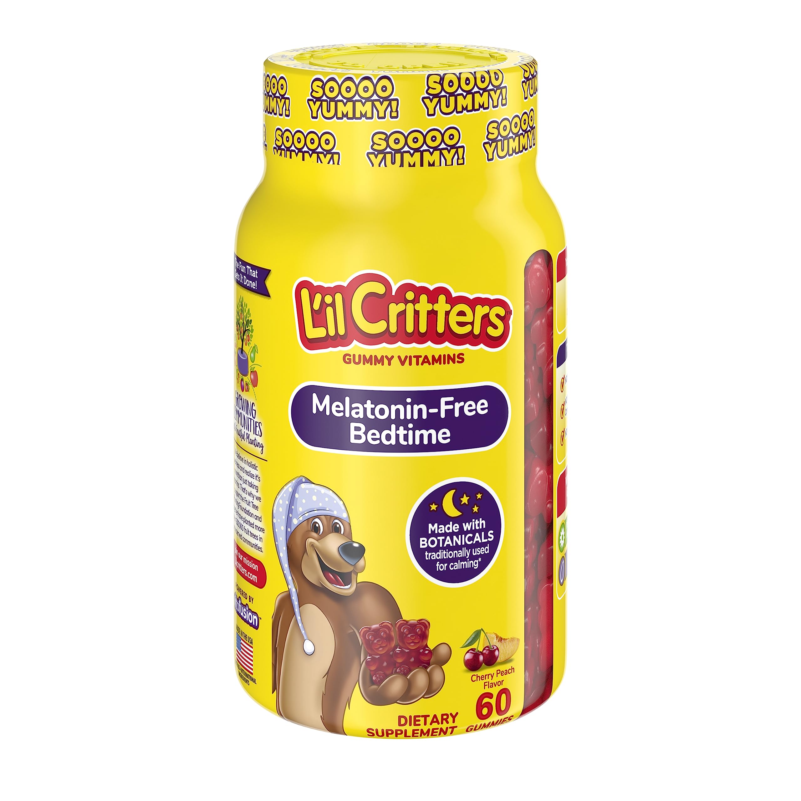 L'il Critters Melatonin-Free Bedtime Gummies bottle front