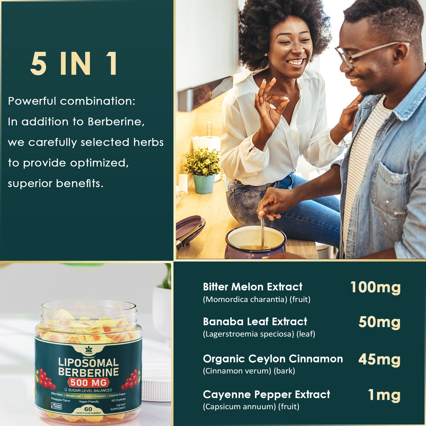 Bitter melon and banaba leaf components in LILICARE formula