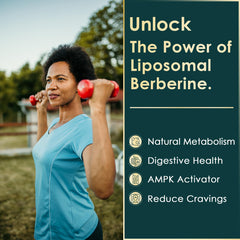 Front view of LILICARE Berberine 500mg liposomal gummies bottle